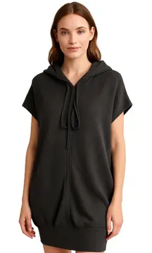 Robbi & Nikki Wool Cashmere Hooded Tunic Sweater Dress Gray Slouchy Poncho M/L