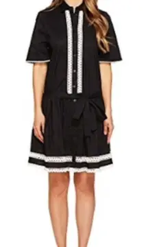 Kate Spade Broome Street black cotton lace insert shirtdress
Size medium