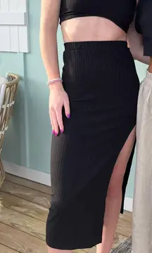 Black midi skirt Set