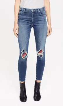 Mother High Waisted Looker Ankle Fray Just Like The Ones We Used To Know Destroyed Jeans