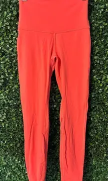 Lululemon Align HR 25” Leggings Size 2 Raspberry Cream Double Lined