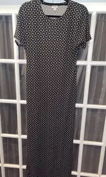 LuLaRoe Monochrome black white Patterned Maxi dress woman’s size XS