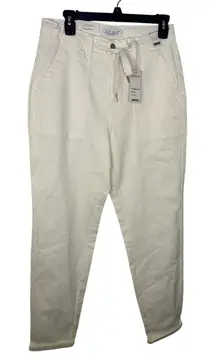 Judy Blue Heather Hight Rise Cuffed Jogger Jeans Off White Size 7 28 Stretch NWT