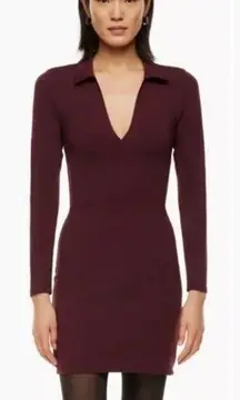 Aritzia Babaton Contour Polo Long Sleeve Dress