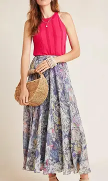 Maeve Miele Floral Midi Skirt