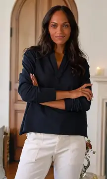 Frank & Eileen Patrick Popover Henley in British Royal Navy, Size Medium