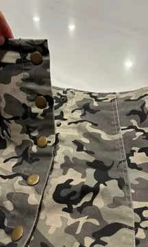 Camo Denim Skirt