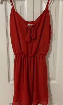 Everly Red Romper