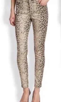 7fam High waist Ankle Skinny in Mixed Leopard