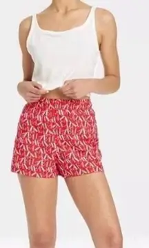 NWT Colsie Christmas Novelty Printed Boxer Pajama Shorts Women’s Size Medium