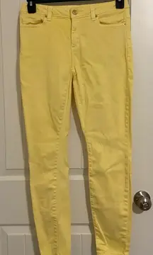 Michael Kors women’s Izzy skinny yellow jeans —‎ size 4