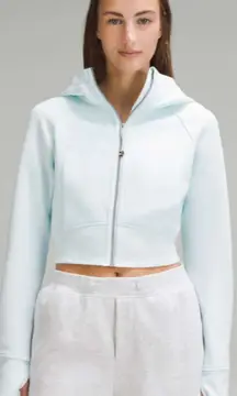 Lululemon Scuba Full-Zip Cropped Hoodie Size 4 Sheer Blue