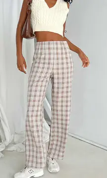 Princess Polly Caronia Checker Pants Size 2