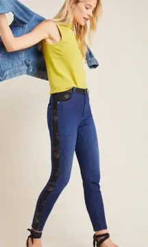 Anthropologie Pilcro & the Letterpress‎ High-Rise Skinny Floral Jeans 27 New