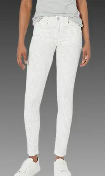 NWT Hudson Nico Mid Rise Super Skinny Ankle Jeans – Distorted Zebra‎ Print – 24