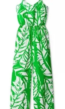 Lilly Pulitzer Jumpsuit One Piece White Green 20th Anniversary Collection Boom