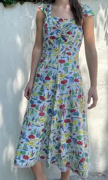 Beautiful Handmade retro midi dress  