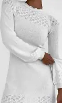 Rumored Vermont Mini Dress‎ White MEDIUM Sweater Soft Girl Bohemian NWT