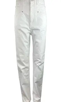 NEW Isabel Marant White High Rise Ankle Denim Straight Leg Trouser Jeans Size 10