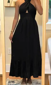 Black Maxi Halter Dress