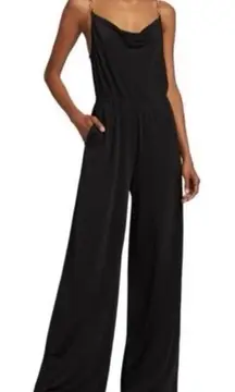 Jason Wu Palazzo Cowl Neck Chain Straps Black Jumpsuit Wide Leg Formal Party XS