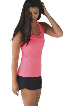 Lululemon Swiftly Tech Racerback In Heathered Neon Pink Lightweight Run Size 4