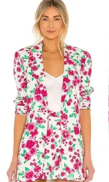For Love‎ & Lemons Tanner Boyfriend Blazer In Pink Floral Plus Size 1X