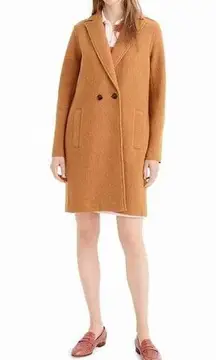 J.Crew Daphne Italian Boiled Wool Camel Tan Coat Size 10 Petite