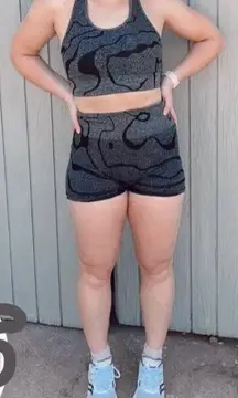 Amazon Workout Set Ribbed Seamless