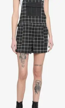 HOT TOPIC Shortalls Shorts Overalls Size Medium Emo Punk Skater Goth Grunge Alt