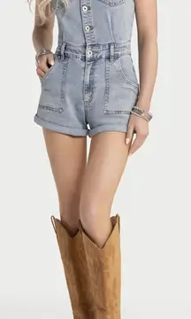 Jessica‎ Simpson Denim Romper Size Large EUC Pockets