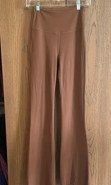 Lululemon Groove Super High Rise Flared Pant *Nulu Roasted Brown Sz4