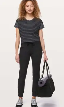 Lululemon • Ready To Rulu Pant *29" jogger black knit drawstring waist pull on