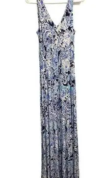 Cynthia Rowley Cynthia‎ Rowley Blue and White Paisley Maxi Dress Size Small