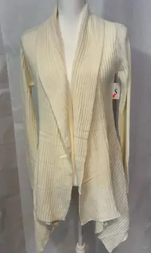 Ambiance Ivory Draped Cardigan