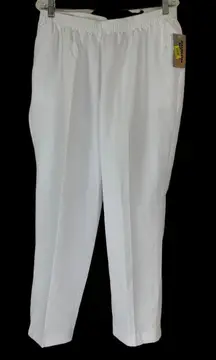 Allison Daley Women's Feather Touch White Dress Pants