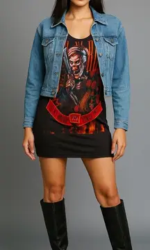 Guns and roses rocker band graphic tshirt mini dress size medium
