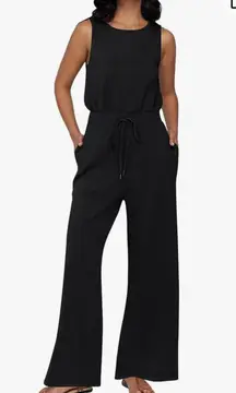 Womens Jumpsuits Dressy Summer Outfits Casual Sleeveless Wide Leg Long Pants Rompers