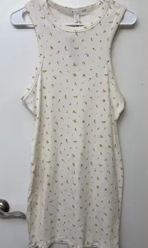 NWT SKIMS Cotton Rib Tank Dress Marigold Rosebud | Women’s Fitted Midi