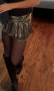 Mini Skirt, Gold And Black