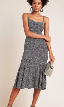 Tina Flounced Midi Dress