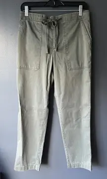 Lou Grey Women's Casual Drawstring Pants in Olive Green