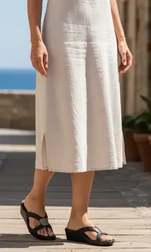 NEW Crocs Black Sanrah Hammered Metallic Medallion Wedge Sandals Slides Shoes 9