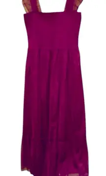 Nordstrom Raspberry Tulle Melloday maxi dress, size XL.