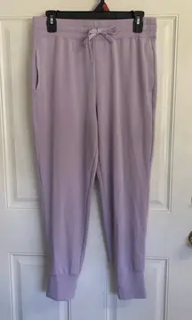 Med Fabletics Sky Purple drawstring waist Luxe Terry Jogger
