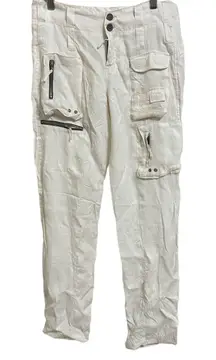 Johnny Was Pete & Greta Tyla‎ Belted Cargo Pants white size 6 NEW
