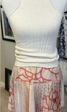 Calypso NWT Phillis Skirt.100% Silk, has been hemmed 8"s to make it mini. Size L