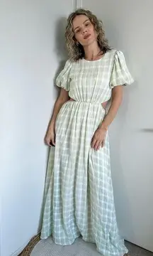 SHOW ME YOUR MUMU Eloise Maxi Dress In Green Plaid