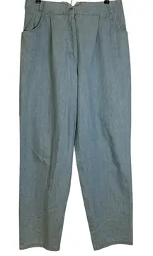 Silvercord Vintage High Waist Pleated Front Tapered Leg Jeans 100% Cotton 80s 14