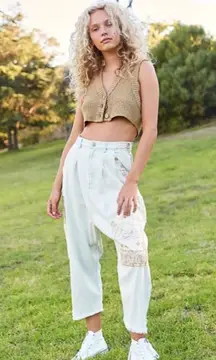 Free People North Star Patched Harem Jeans